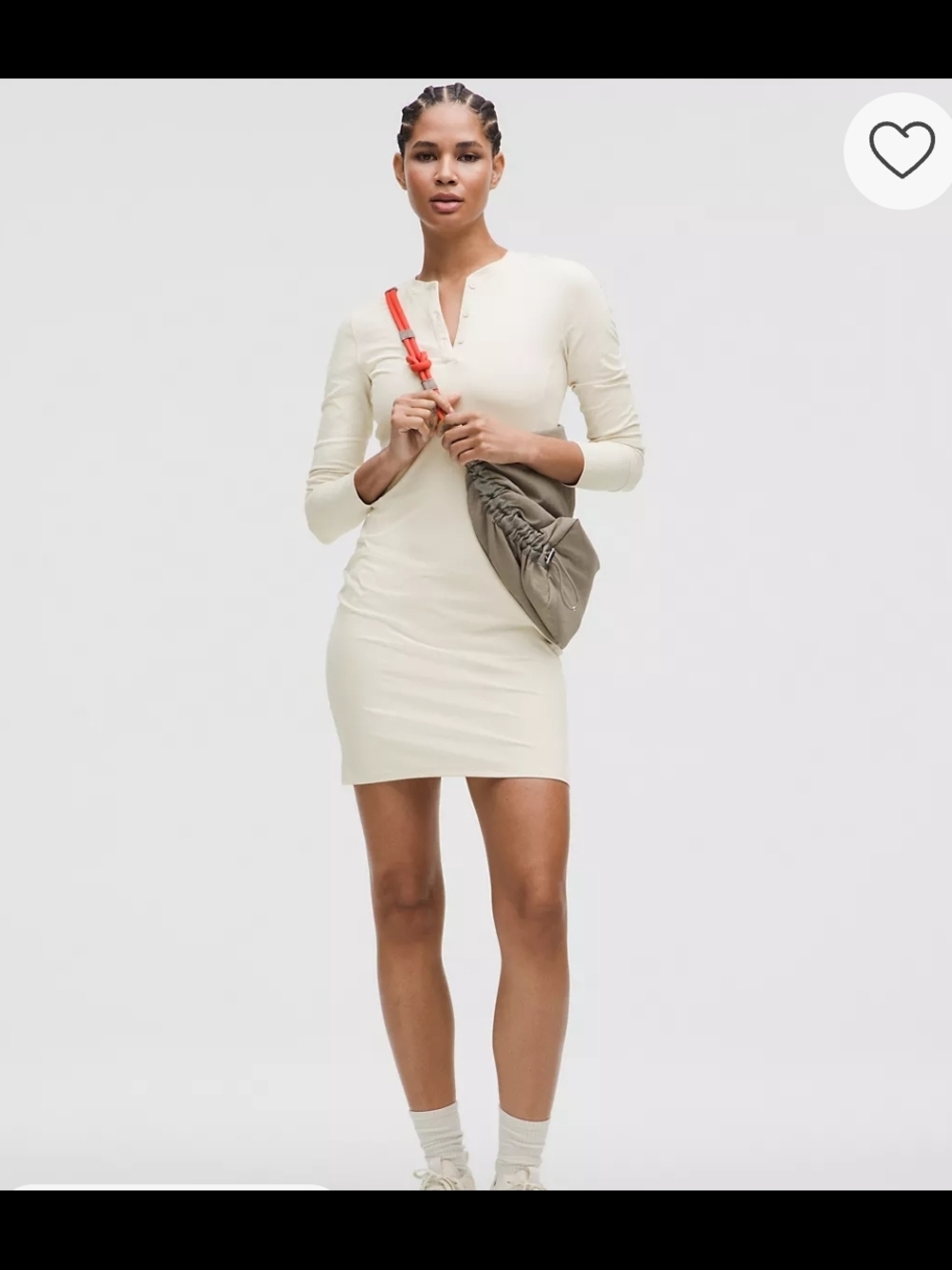 lululemon athletica Cream Henley Mini Dress